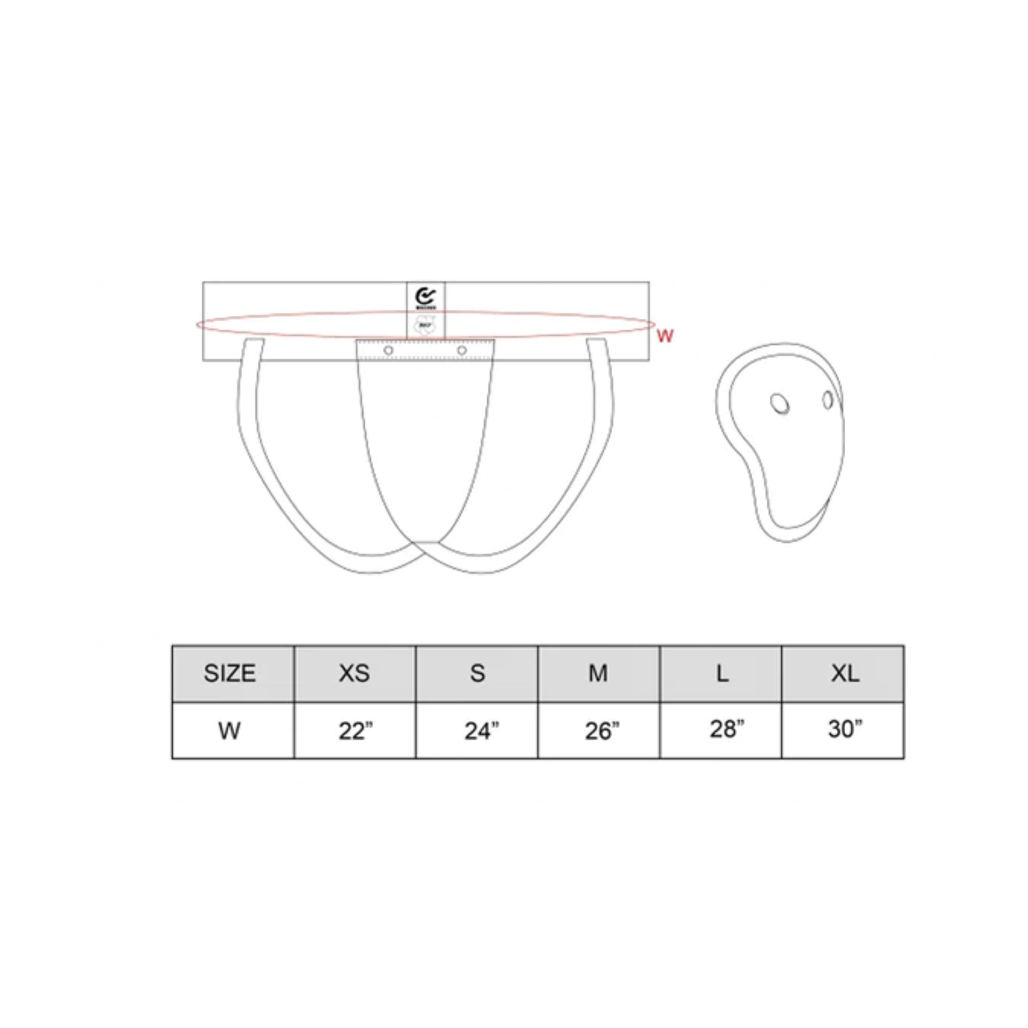 WKF Junior Groin Cup With Elastic